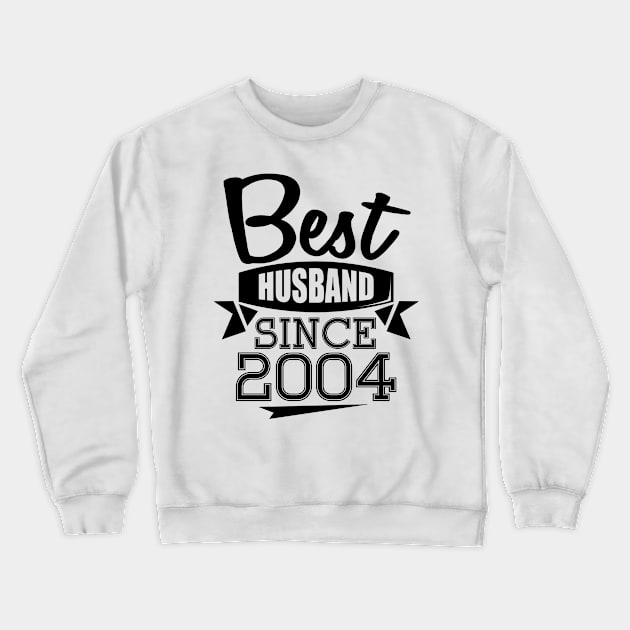 'Best Husband Since 2004' Sweet Wedding Anniversary Gift Crewneck Sweatshirt by ourwackyhome